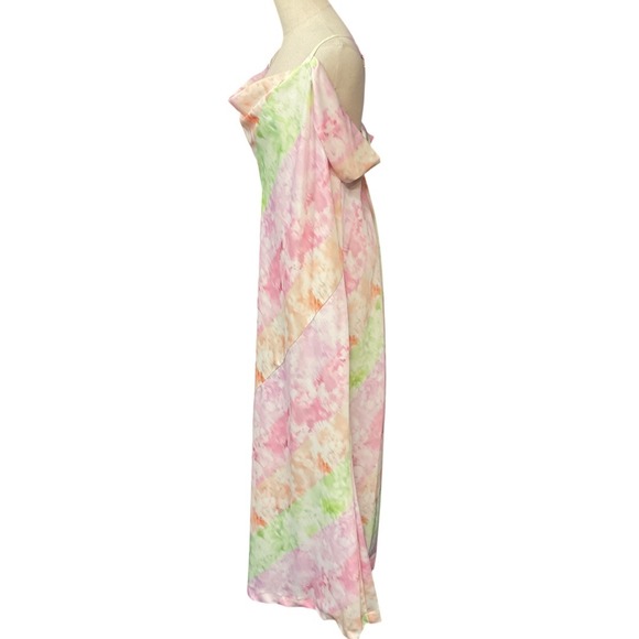 Eloquii‎ Womens Off Shoulder Bias Slip Dress Size 20W Pink Classic Drape Neck - Picture 9 of 14